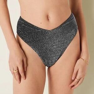 PINK Victoria’s Secret High Waist Shimmer Cheeky Bikini Bottoms Set / Duo - M